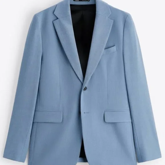 ZARA Men's Textured Suit Jacket